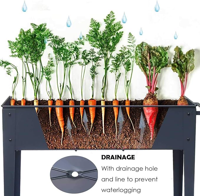 Piksedo Raised Garden Bed, Elevated Planter Metal Plant Box - Image 3