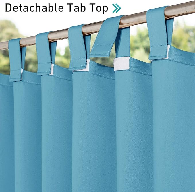 NICETOWN 2 Pieces Privacy Thick Outdoor Curtainss - Image 3
