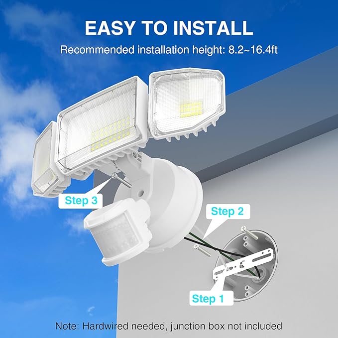 85W LED Security Lights Motion Sensor Light Outdoor, 8500LM Dusk to Dawn - Image 8