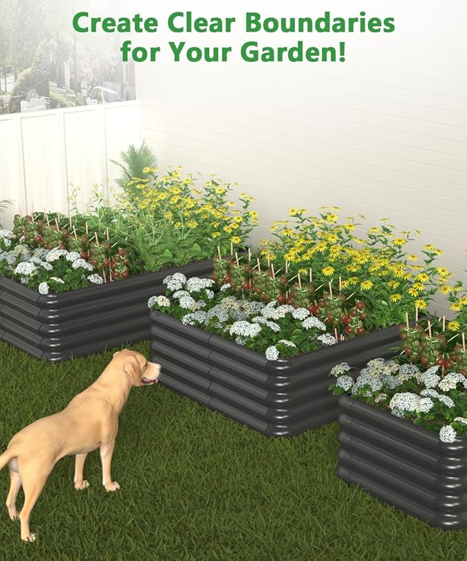 3.0x3.0x1.0ft Raised Garden Bed Kit, Rustproof PP Material Garden Box, Flower - Image 6