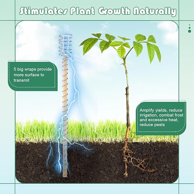 18 Pcs Electroculture Plant Stakes 17 Inches Long Copper Garden Stakes - Image 3