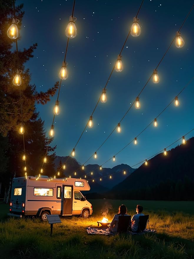 luckystyle 200FT Solar String Lights Outdoor Waterproof 2200K - Image 9