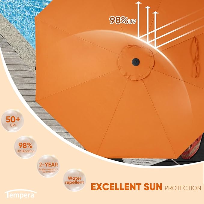 Tempera Patio Market Outdoor Table Umbrella - Image 3