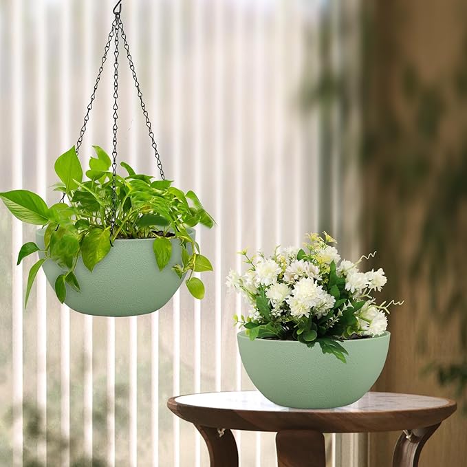 8 inch Small Hanging Planters Plant Pots - Image 7