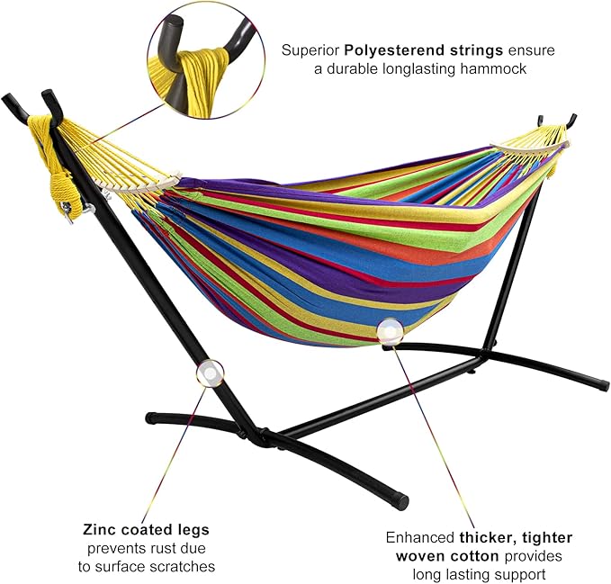 SZHLUX Double Hammock with Stand - Image 7