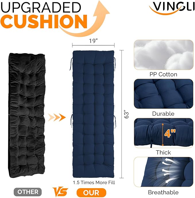 VINGLI Padded Zero Gravity Chair, Lounge Chair - Image 3