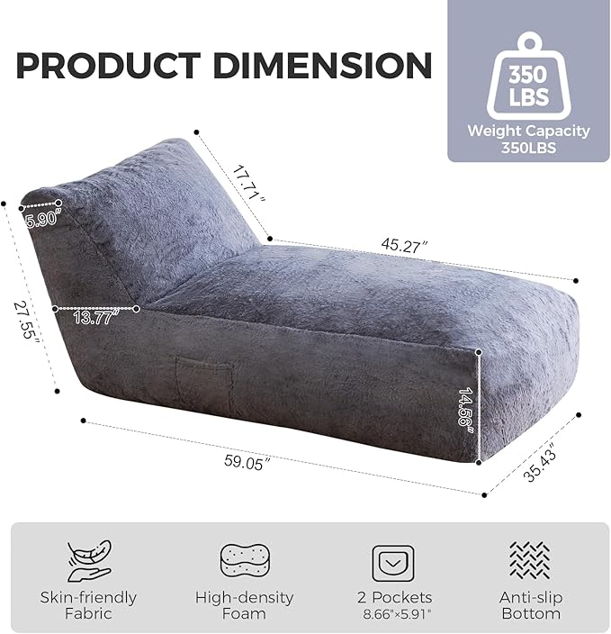 Giant Bean Bag Lounger Chair for Adults - Image 2