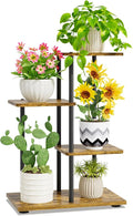 iDavosic.ly 3 Tier Plant Stand Indoor, Tiered Corner Metal Wood Multiple Flower by iDavosicly
