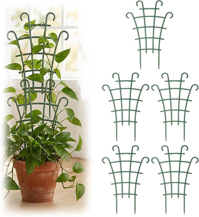 5 Pcs Trellis for Potted Plants, Stackable Plant Trellis for Climbing Plants by Unknown