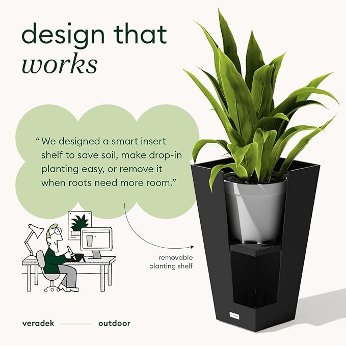 Veradek V-Resin Indoor/Outdoor Taper Planter - Image 8