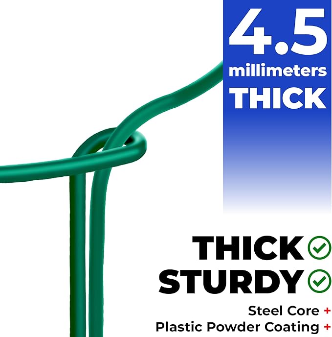 K-Brands 12 Pack Plant Support Stakes – Heavy-Duty Half Round Peony Support - Image 3