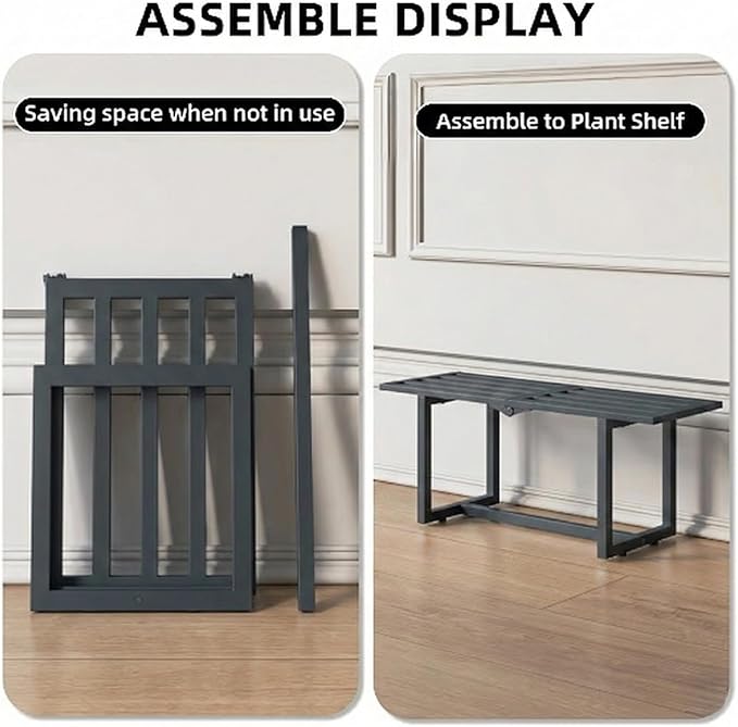 Modern Outdoor Plant Stand for Indoor Corner, Foldable Metal Plant Display - Image 4
