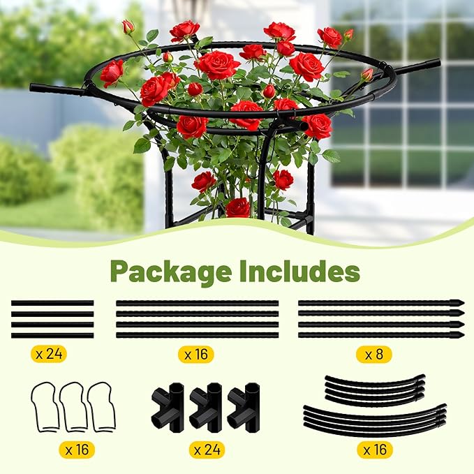 Garden Trellis for Climbing Plants Outdoor, 65 Inch Mushroom Top Trellis for - Image 7