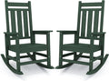 KINGYES Oversized Outdoor Rocking Chair Set of 2, All-Weather Patio Rocking by KINGYES