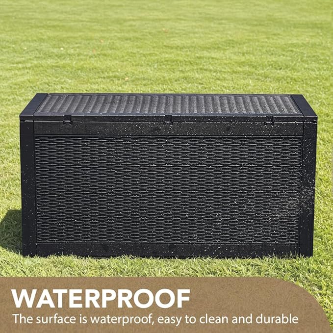 Devoko 95 Gallon Deck Box Large Resin Outdoor Storage Box, Waterproof and UV - Image 4