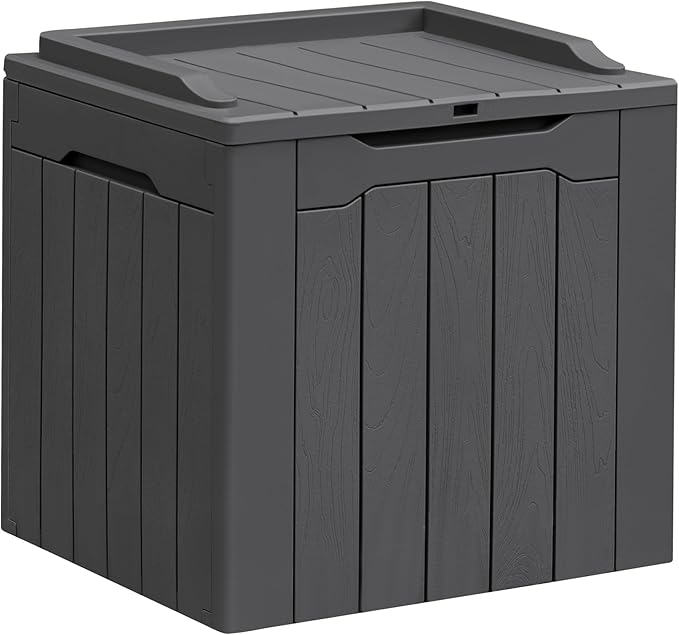 Greesum 31 Gallon Resin Deck Box All Weather Outdoor Storage Boxes by BuynowfromGreesum