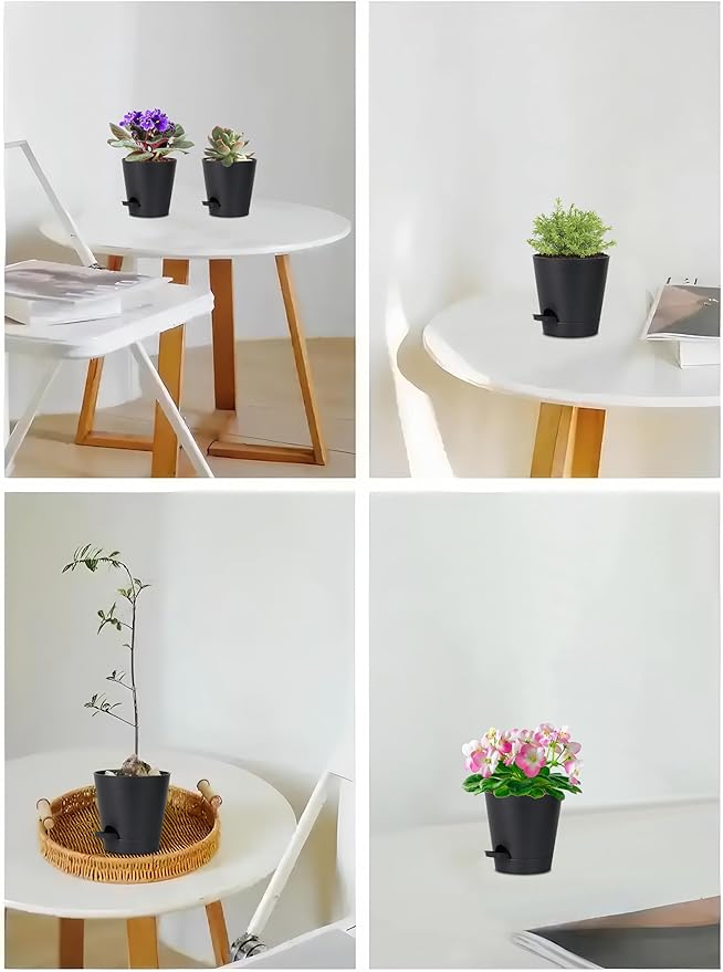 5 Pack 5 inch Self-Watering Pots, African Violets Planter - Image 4