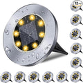4.6 Inch Diameter Solar Ground Lights, Waterproof Solar Garden Lights, Outdoor by Rayolon