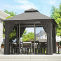 Aoxun Outdoor Gazebo for Patio 10x10, Metal Frame Canopy by Aoxun