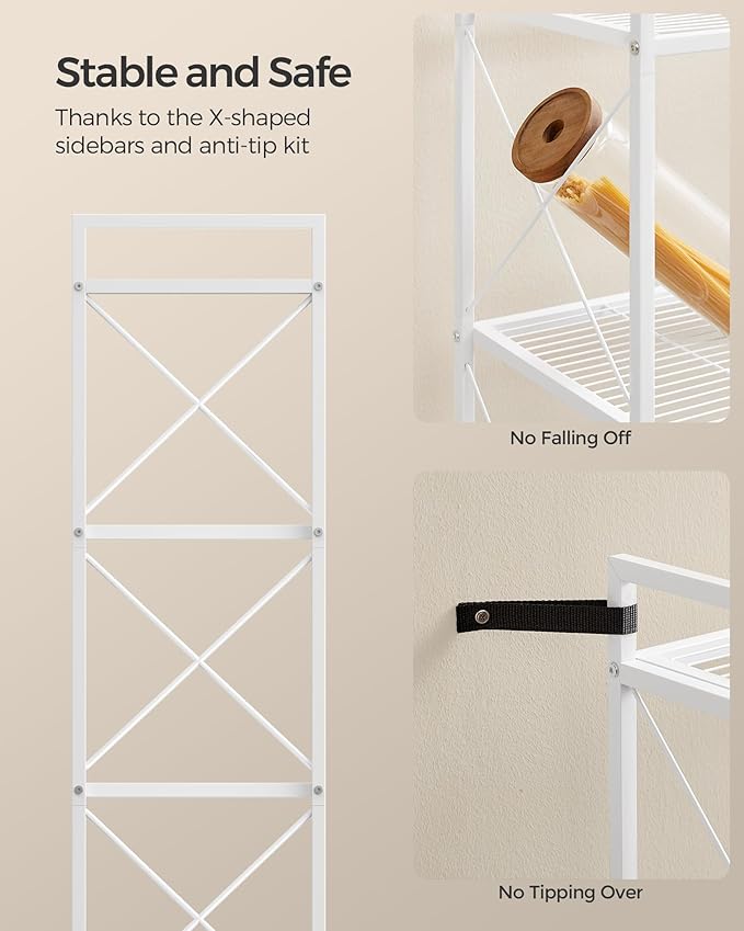 SONGMICS 5-Tier Metal Storage Rack, Shelving Unit - Image 4