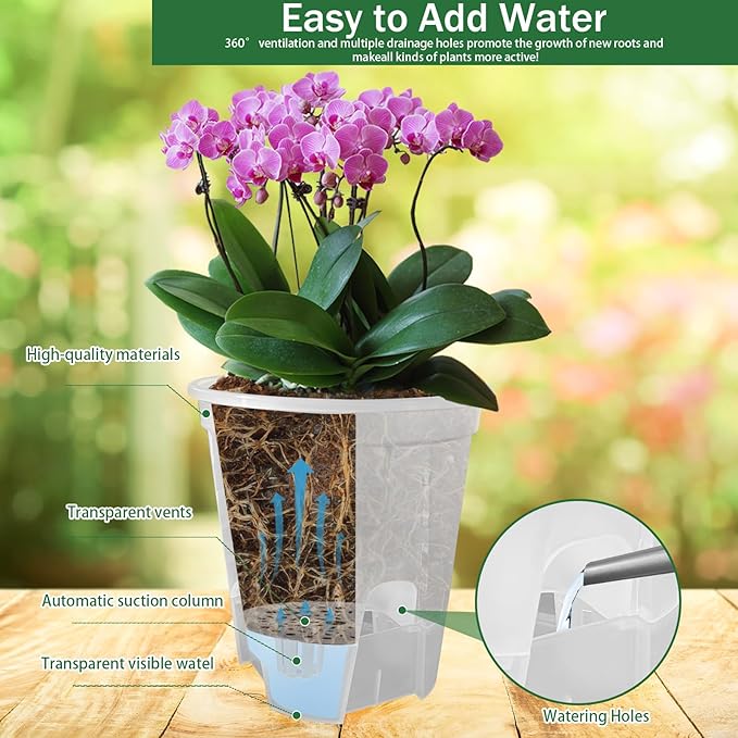 Cdd's Path 5-Pack 6 Inch Self Watering Naked Root Planter Pots - Image 5