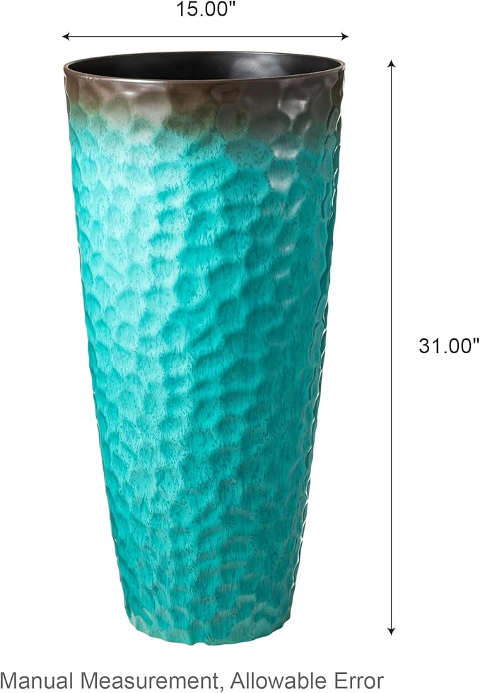 Glitzhome 31" H Oversized Tall Planter, Round Large Flower Pots - Image 2