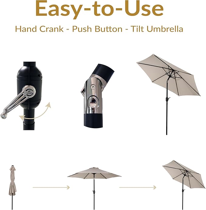 Sunnydaze Outdoor Patio Umbrella - Image 3