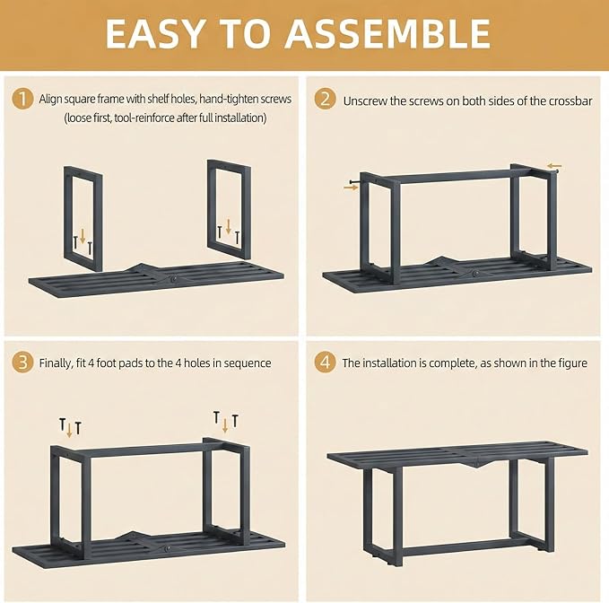 Modern Outdoor Plant Stand for Indoor Corner, Foldable Metal Plant Display - Image 9