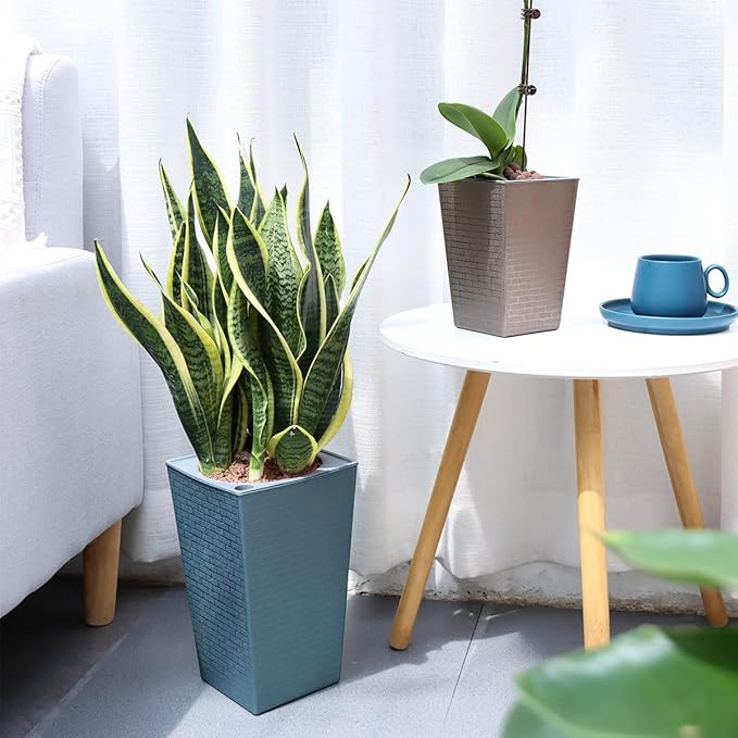 2 Pack Self Watering Planters 10.7" x 6.9" Planter - Image 5