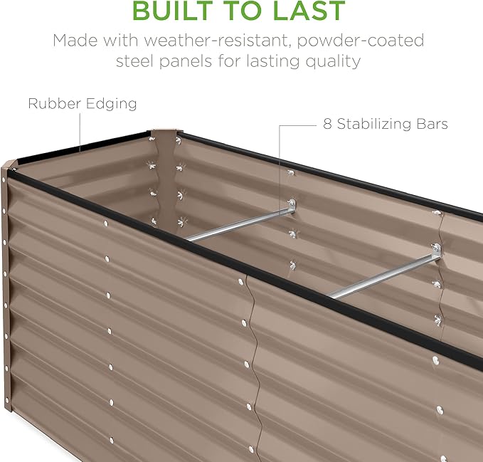 Best Choice Products 8x2x2ft Raised Outdoor Metal Garden Bed, Deep Root Box - Image 7