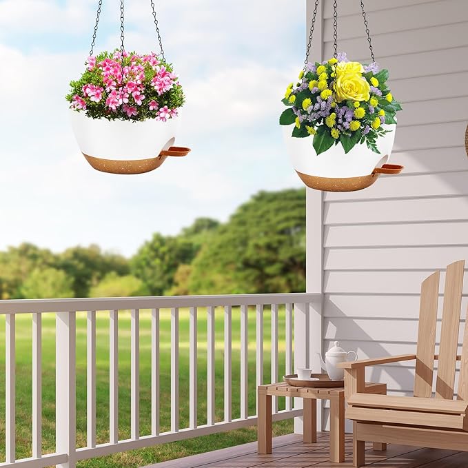 12 inch Hanging Planters for Indoor Plants, 2 Pack Self-Watering Hanging - Image 7