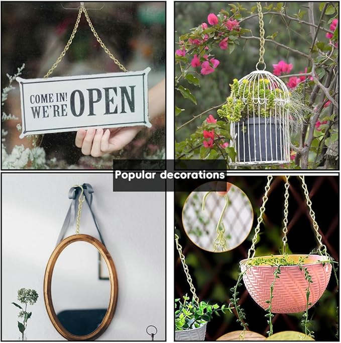 236 Inch Gold Hanging Baskets Chains - Image 5
