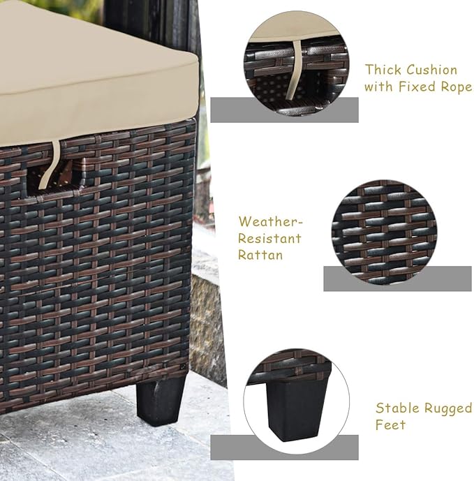 Tangkula 5 PCS Patio Furniture Set, Outdoor Conversation Set - Image 6