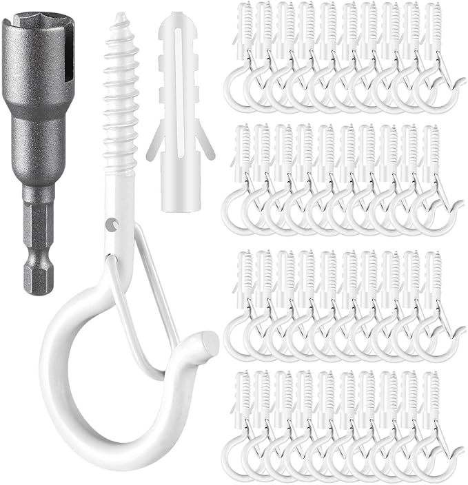 48 PCS Q-Hanger Hooks, Screw Hooks by FSAH