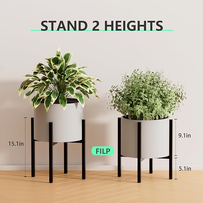 Urban Deco Adjustable Metal Plant Stand Outdoor & Indoor Planter - Image 2