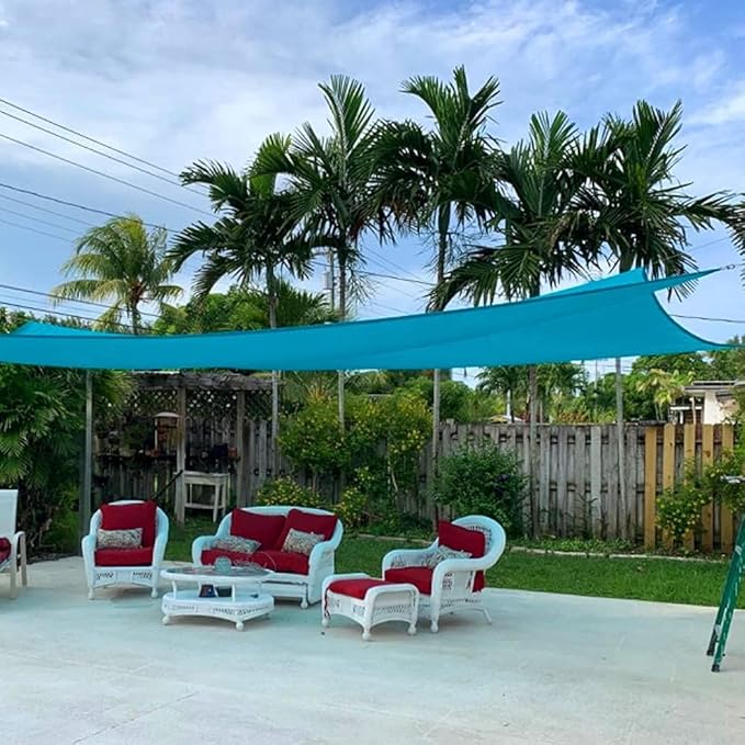 Quictent 12x16ft 185G HDPE Rectangle Sun Shade Sail Canopy 98% UV Block Outdoor - Image 8