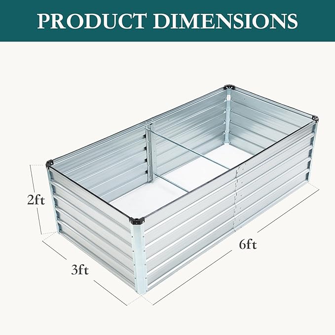DUMOS Raised Garden Bed Outdoor, Large Metal Garden Bed - Image 2