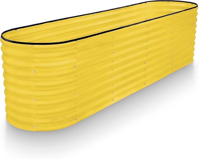 Plant & Plot Galvanized Raised Garden Beds Outdoor // 8×2×2 ft Planter Raised by PlantPlot
