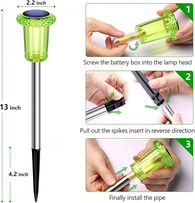 St Patricks Day Decorations Solar Lights Outdoor 10 Pack Solar Pathway Lights - Image 4