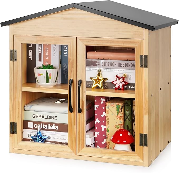 Outdoor Library Outdoor Book Box Storage Small Wooden Cabinet Little Literature by Exttlliy