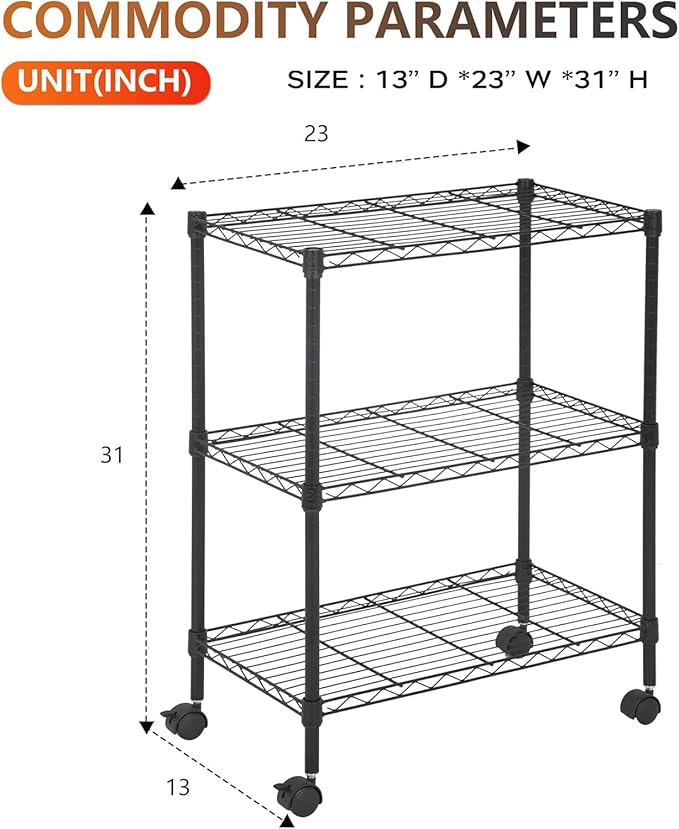BestOffice | 3-Tier Wire Storage Shelves - Image 3