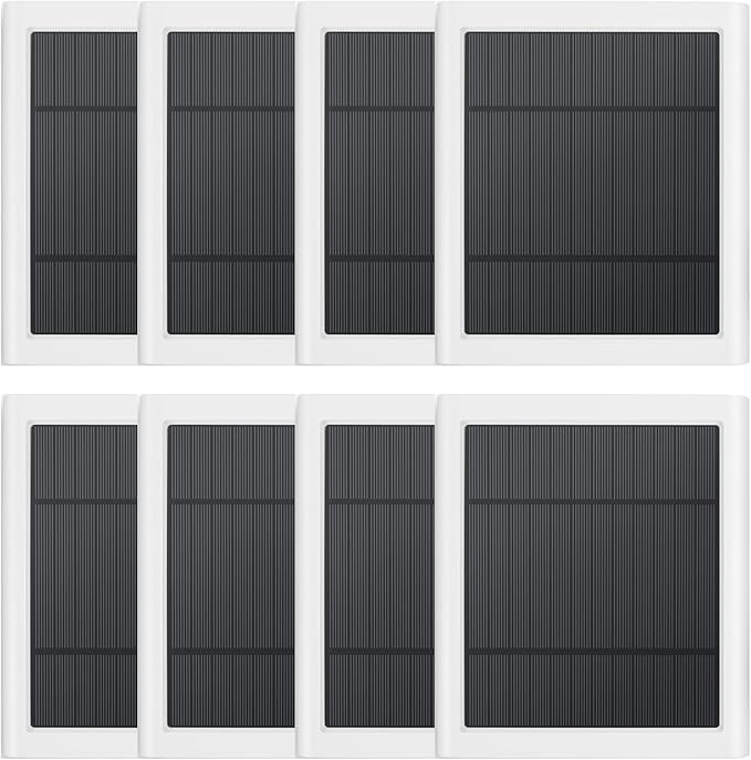 8 Pack IP65 Solar Panel for Rings Camera, 4W Solar Charger Compatible by Paodekua