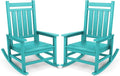 SERWALL Oversized Outdoor Rocking Chair Set of 2, HDPE Rocker by SERWALL