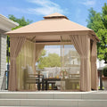 Aoxun Outdoor Gazebo for Patio 10x10 Metal Frame Canopy by Aoxun