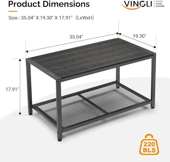 VINGLI Outdoor Coffee Table - Image 3