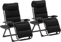 Outsunny Zero Gravity Chairs Set of 2, Reclining Folding Zero Gravity Lounge by Outsunny