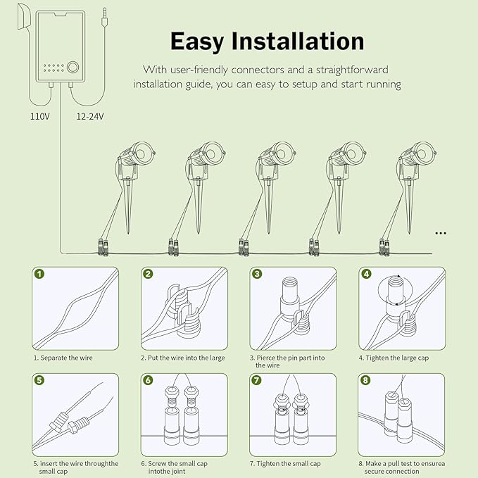 Low Voltage Landscape Lights, 10W 12/24V 2700K Warm White Landscape Lighting - Image 5