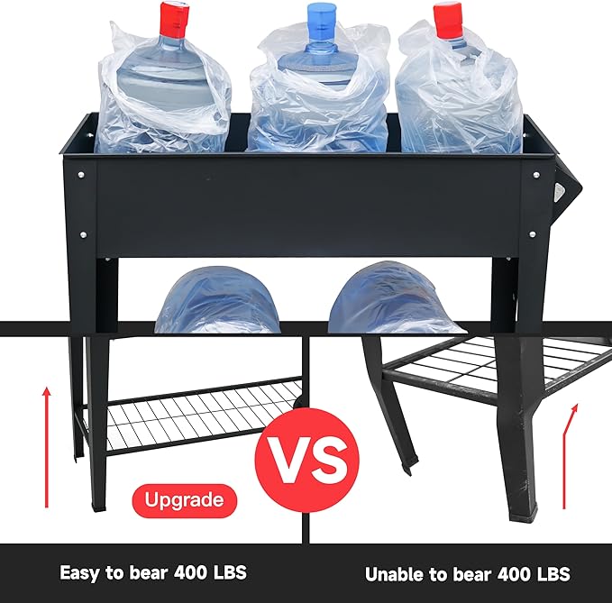 Raised Garden Bed with Legs and Wheels Removable - Image 3