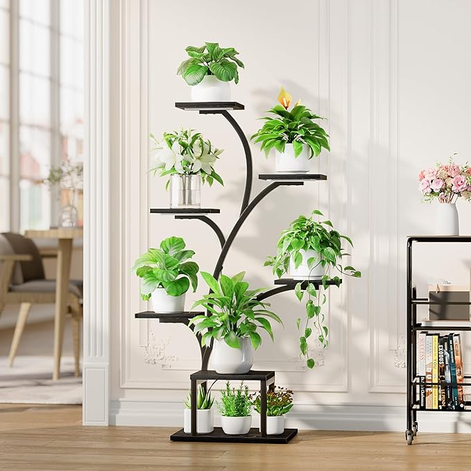Plant Stand Indoor with Grow Lights, 7 Tiered Indoor Plant Shelf, Metal Plant - Image 5