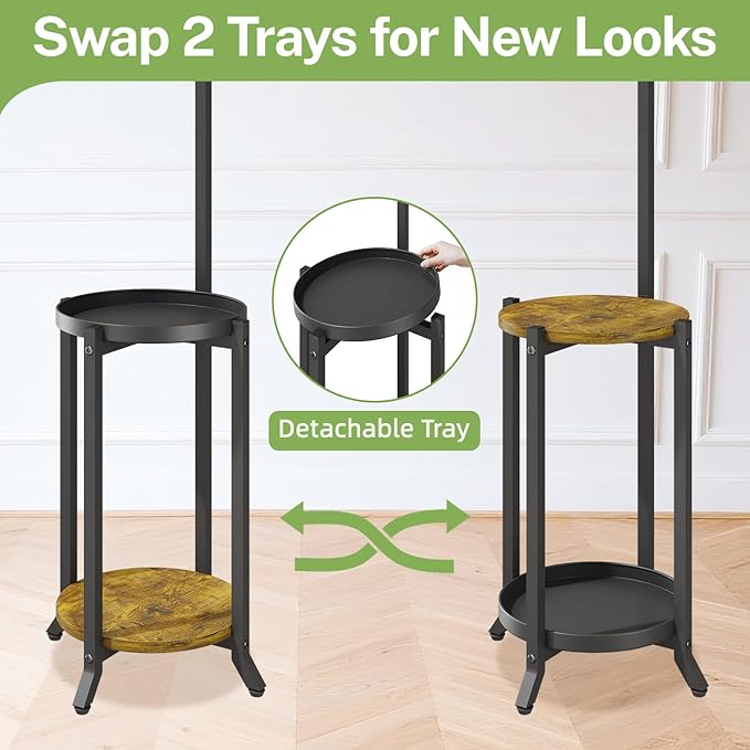 iDavosic.ly 2 Tier Hanging Plant Stand Indoor, Tall Vertical Corner Metal - Image 7